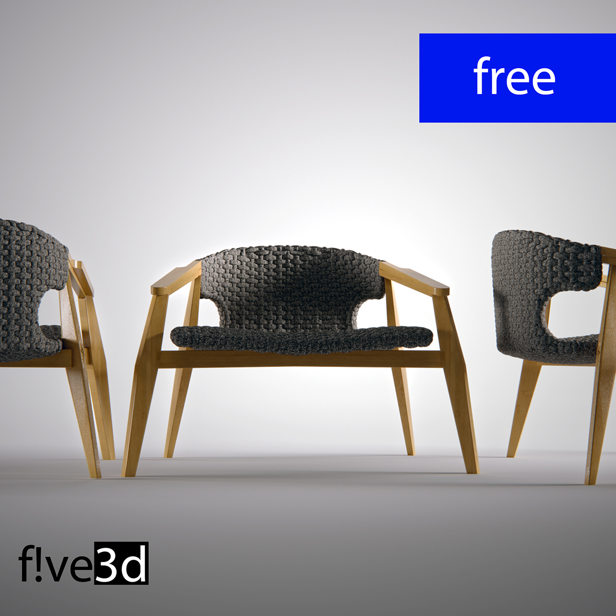 Interior armchair free download five design model forniture Render