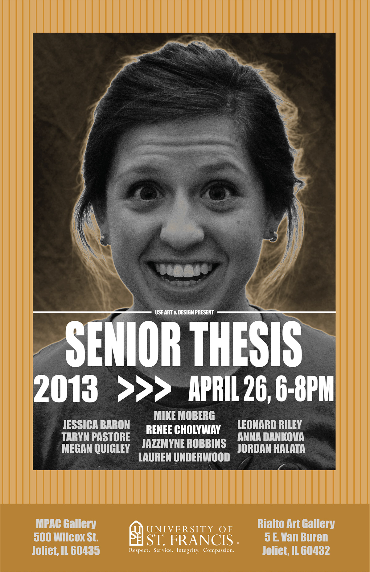 poster senior thesis gallery Show University college graphics photo art student
