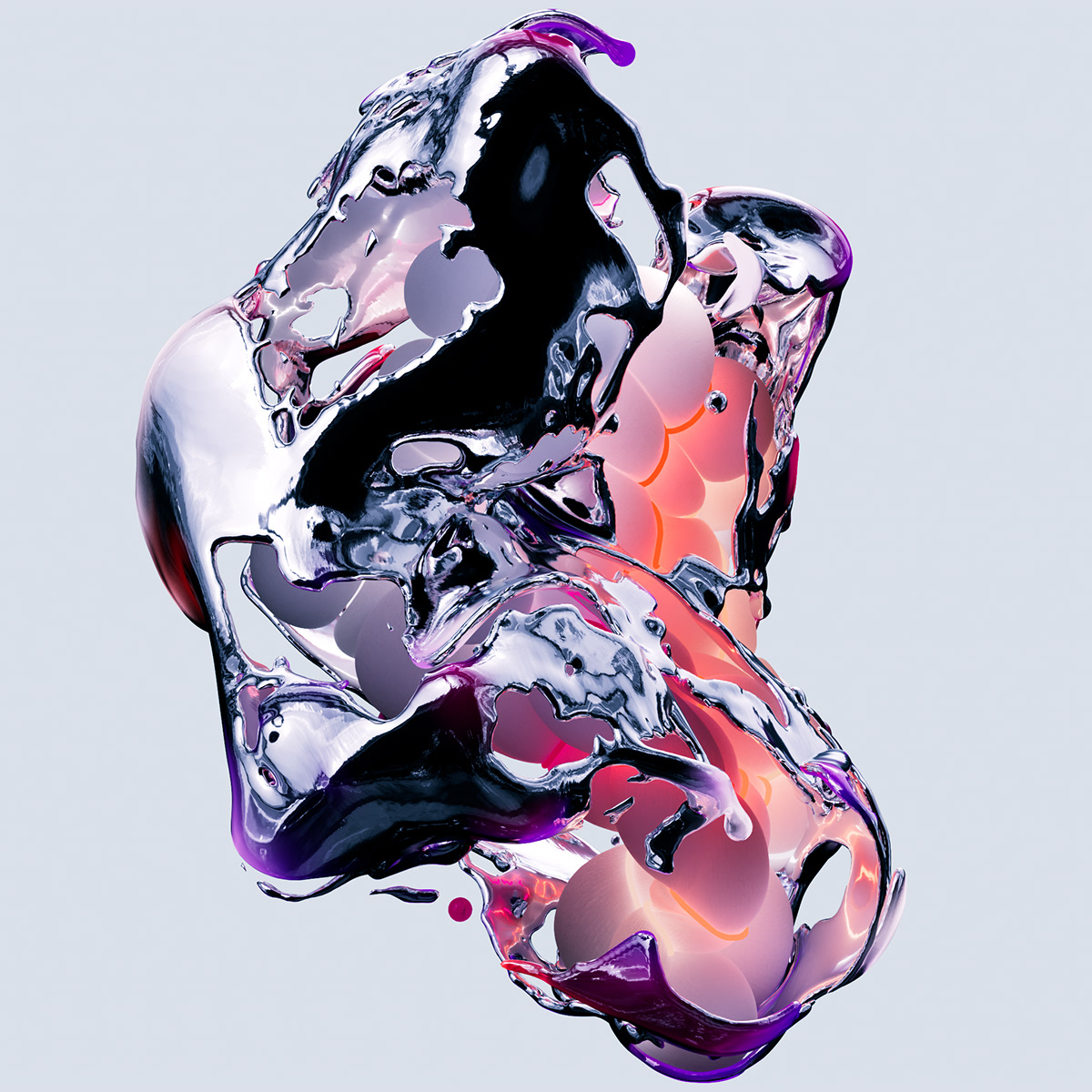 houdini redshift 3D simulation Liquid metal vellum abstract art direction  experimental