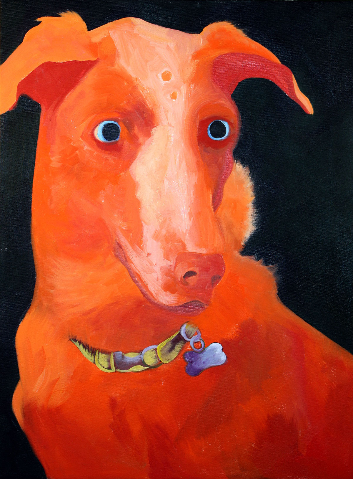 dog oil paint SAIC portrait puppy Pet portraits
