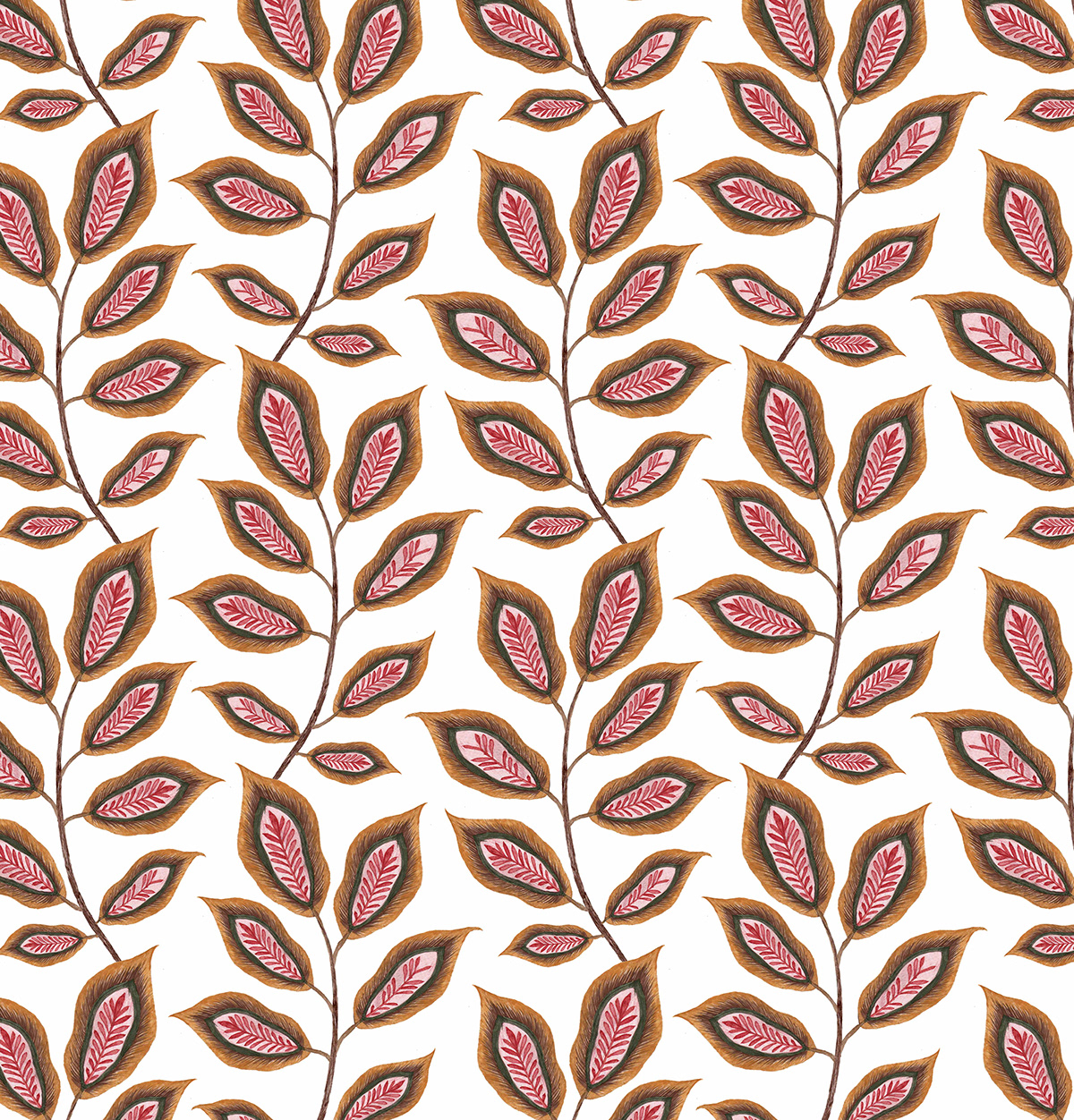 handdrawing artwork digital illustration concept art print design  textile design  pattern floral watercolor Nature