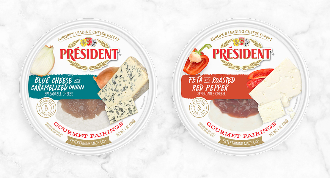Cheese gourmet Dip Packaging design system snacking entertaining Food  president food photography