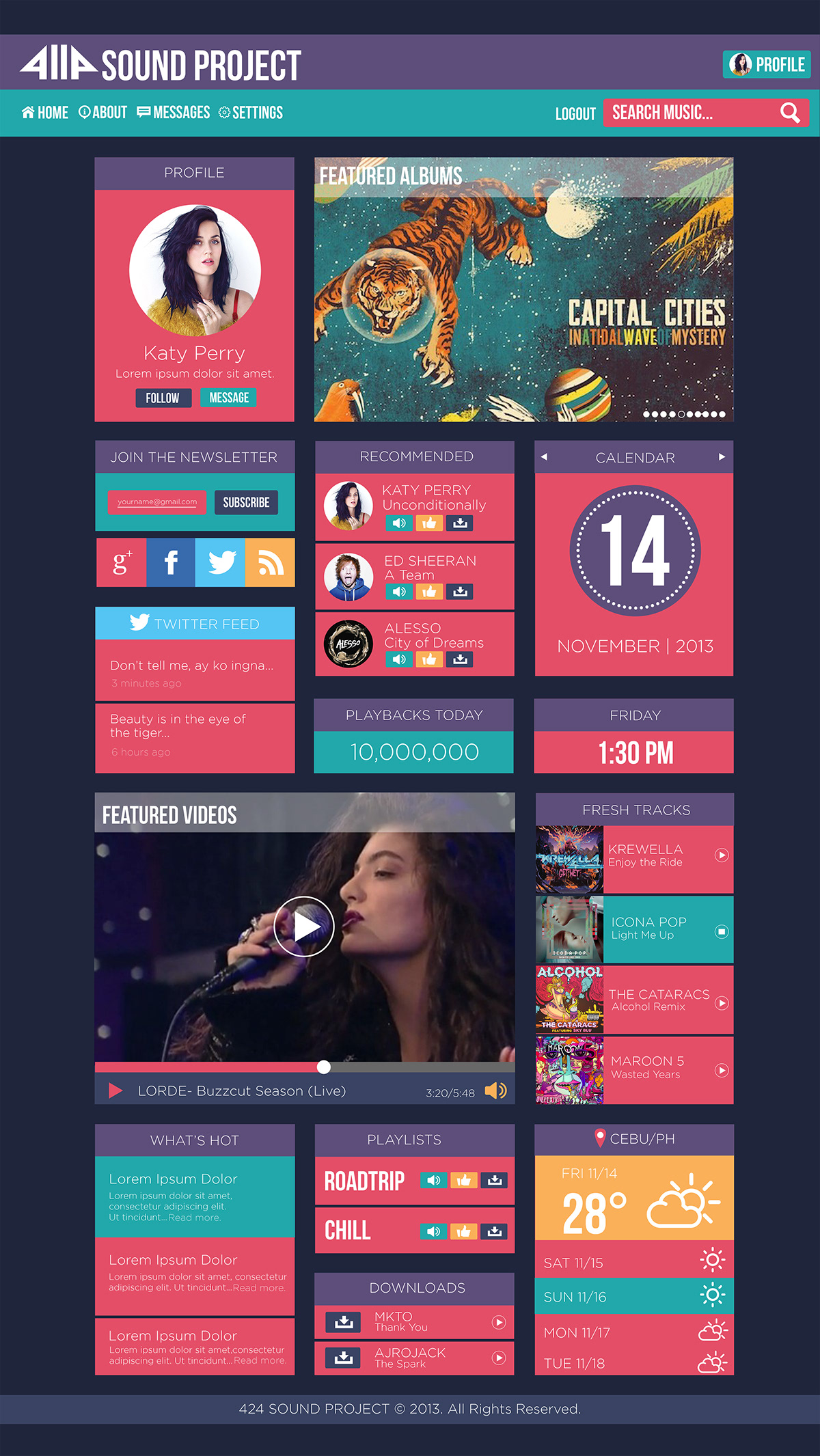 Web app design Katy Perry cebu philippines