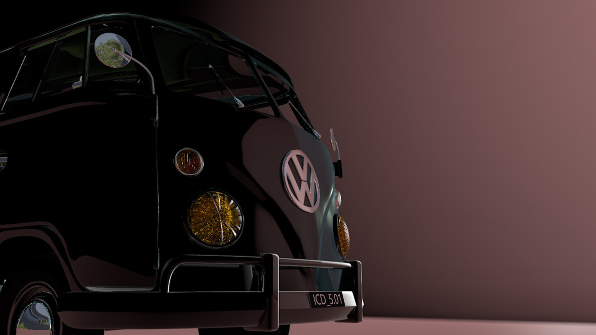 3D car caravan cinema4d wagon design ILLUSTRATION  volkswagen
