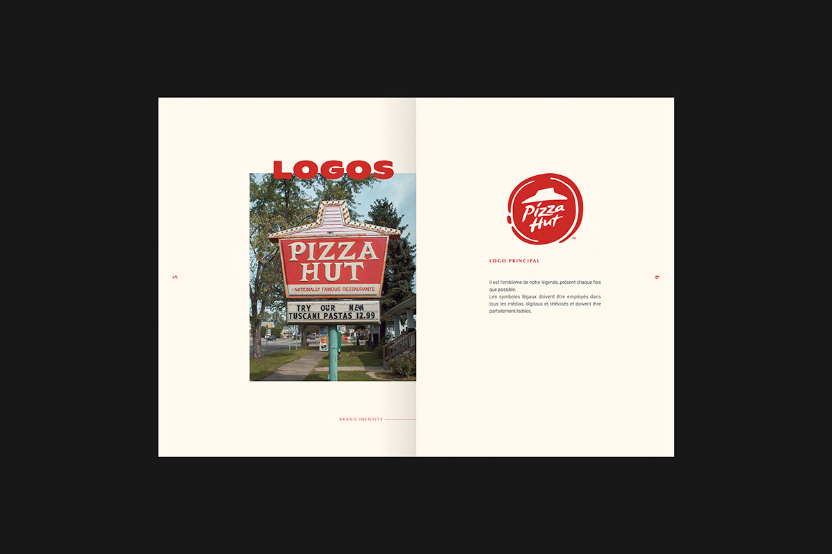 identity book design art direction  Photography  branding  editorial hut Pizza print