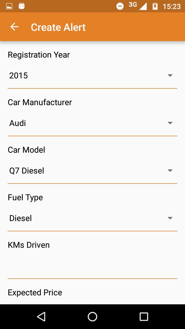 car buy sell android ios app