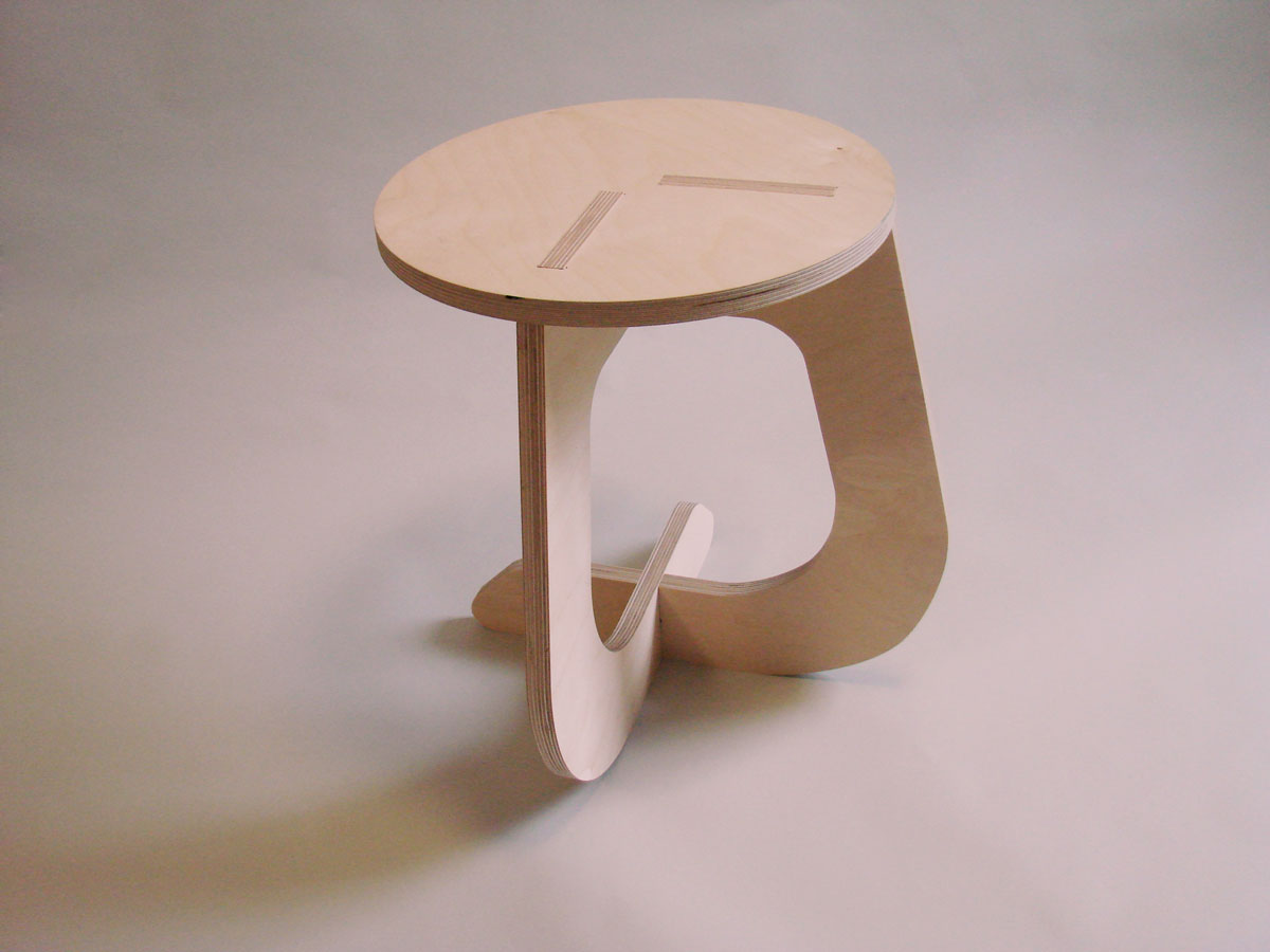 stool  Rocking  rocking stool cnc furniture plywood Kickstarter