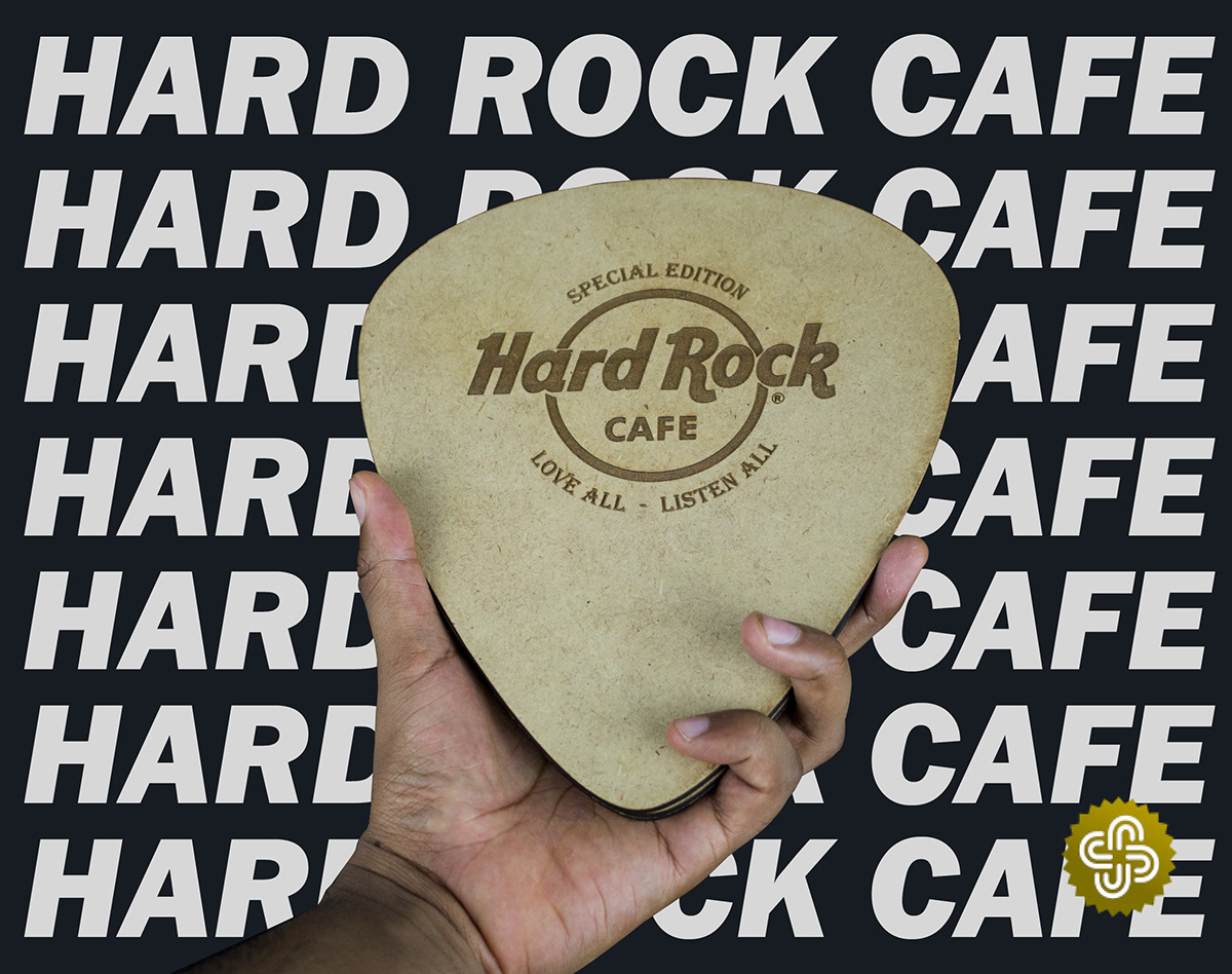 Packaging HARD ROCK CAFE wood Student work special edition cd DISCPACKAGING pick ecofriendly unboxing