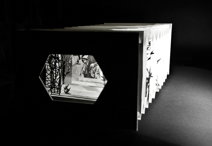 art book exhibit tunnel handmade binding paper chinese bamboo ink