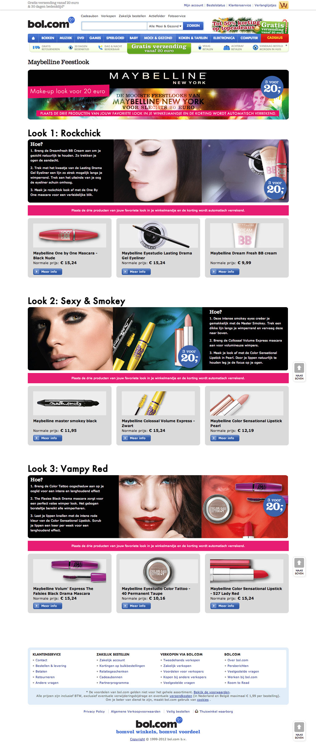 maybellline Bol.com HTML css jquery design Product Page