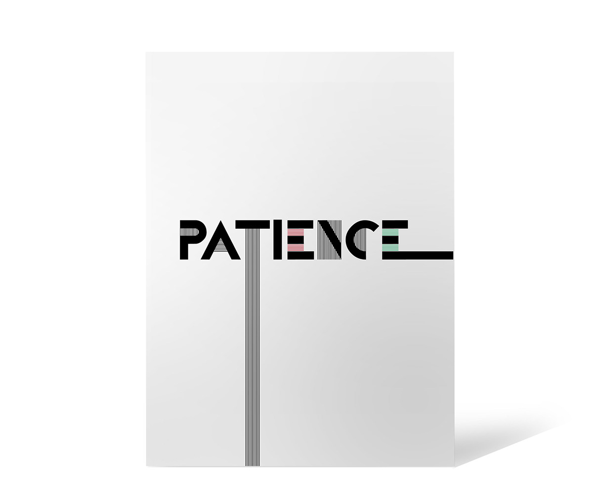 print poster posters black White Space  minimalist Patience