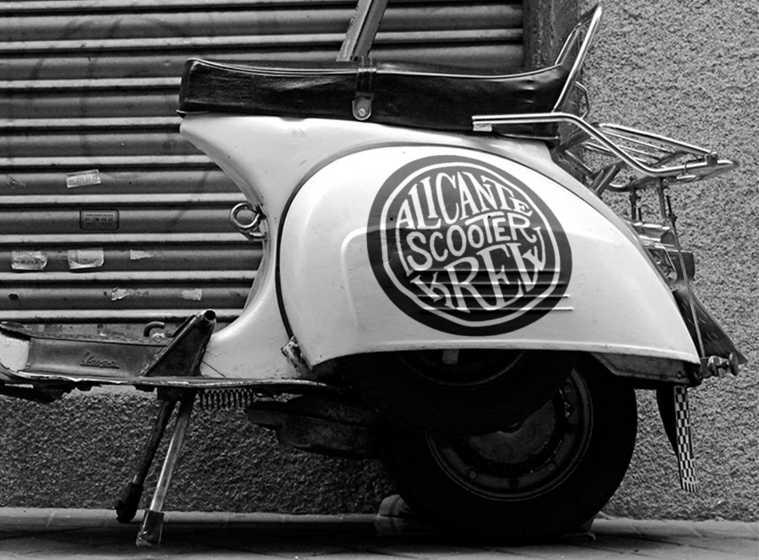 Scooter vespa Classic lettering