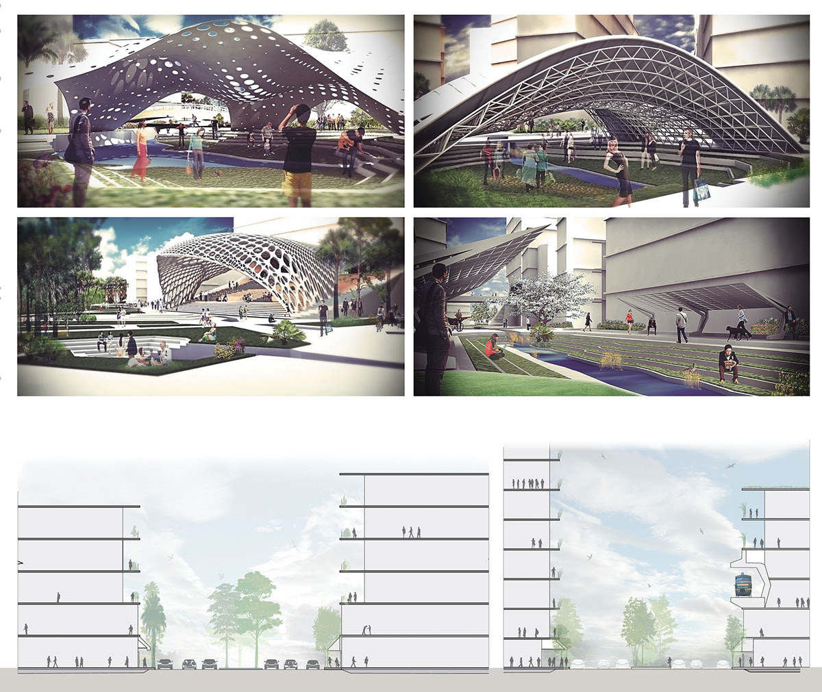 Urban Sustainable pavilion florida Master Plan wetlands community