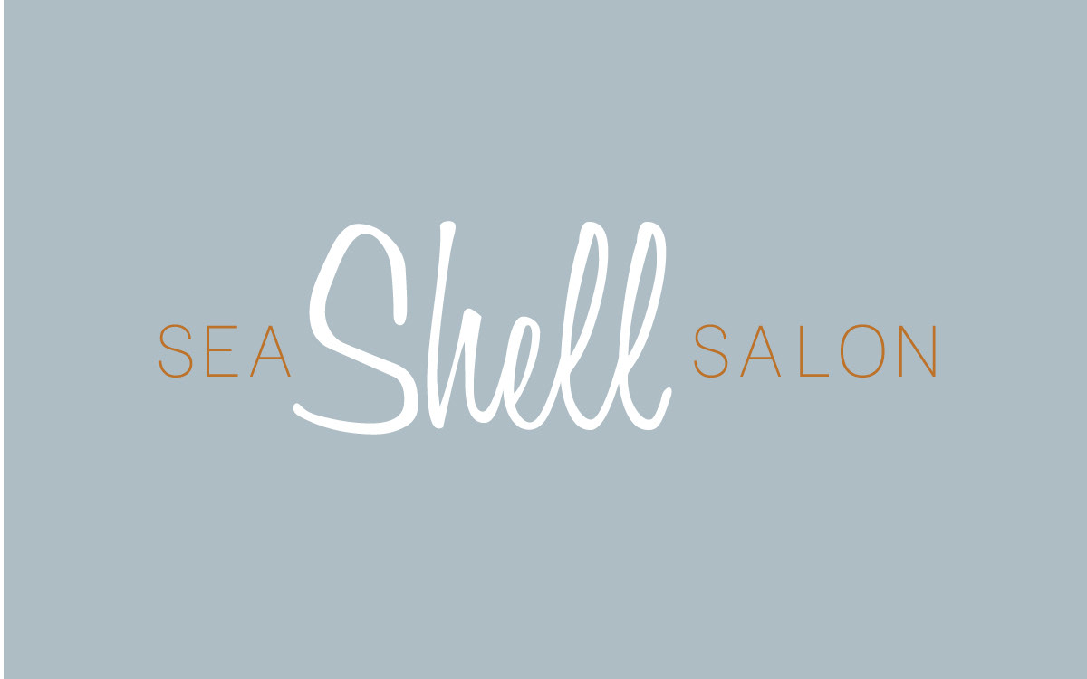 shell salon logo Hairstylist sea sarah cowal