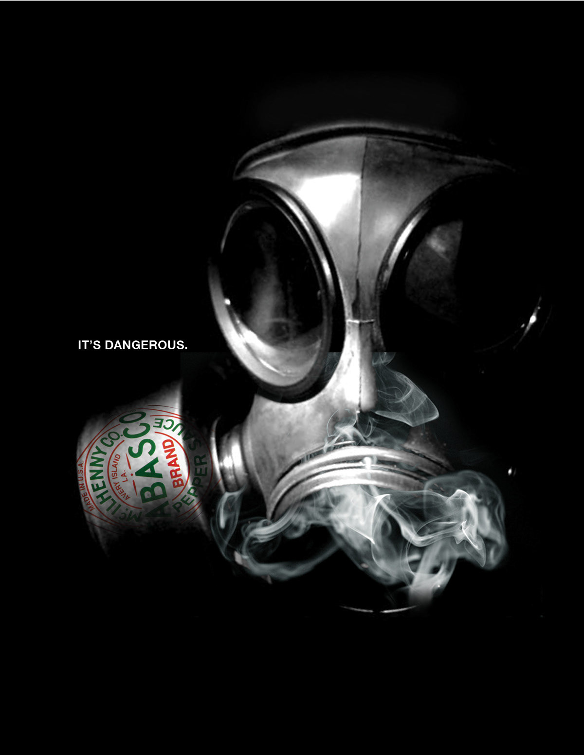 tabasco hot sauce Gun Revolver gas mask granade