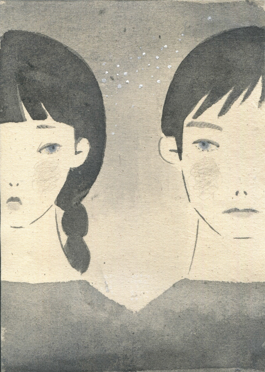 monochrome Drawing  ILLUSTRATION  japan cut book art design people