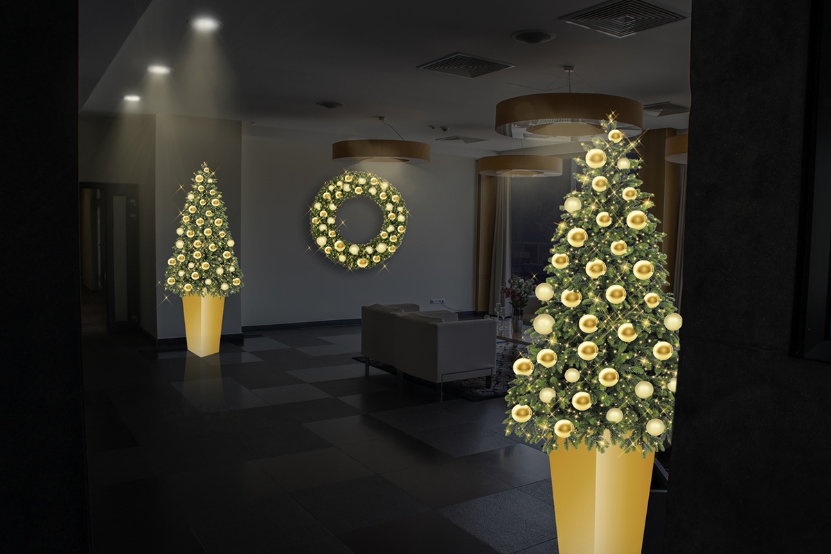 Visualization Christmas decorations Hotel Bukovina
