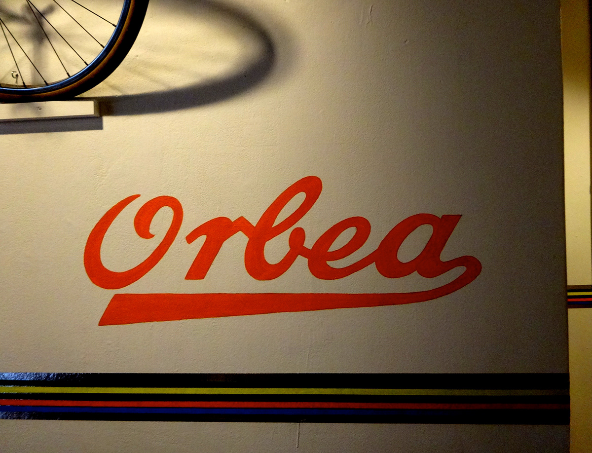 gold silver bikes hand painted signs Logotype