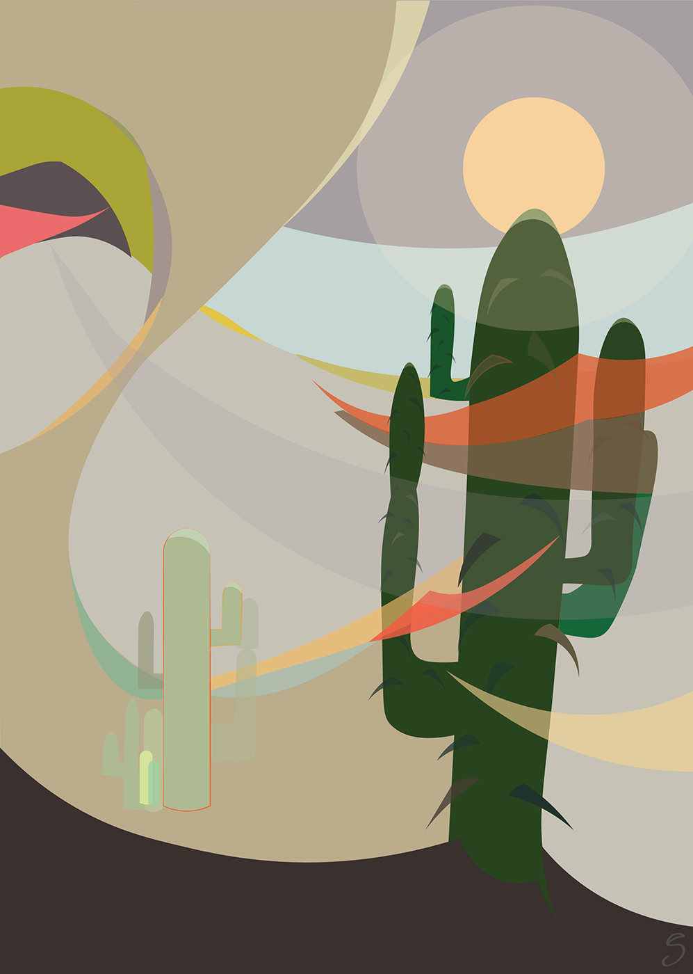 ILLUSTRATION  design arizona monsoon cactus