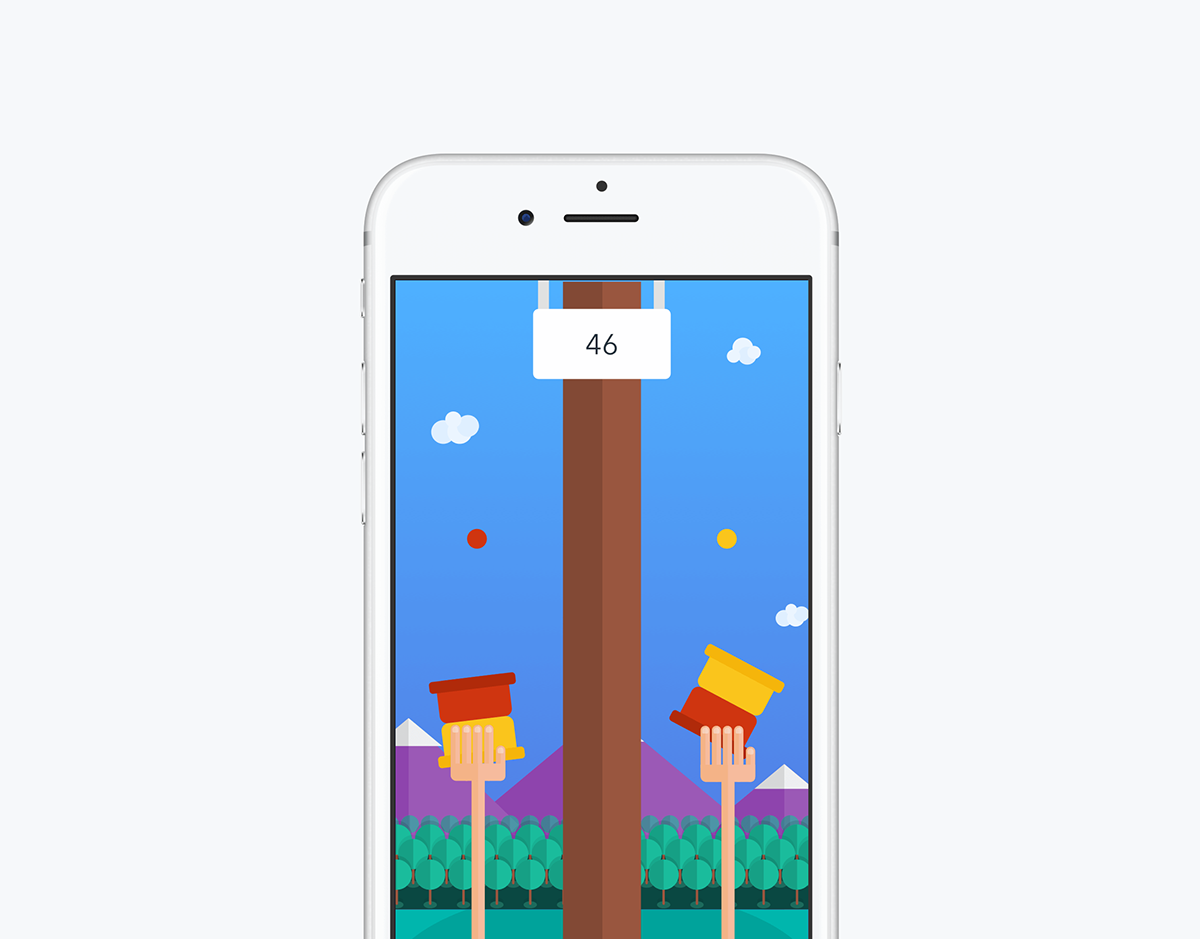 flat game hand ios iphone iPad ipod sketch SKY swift trees UI universal normal insane