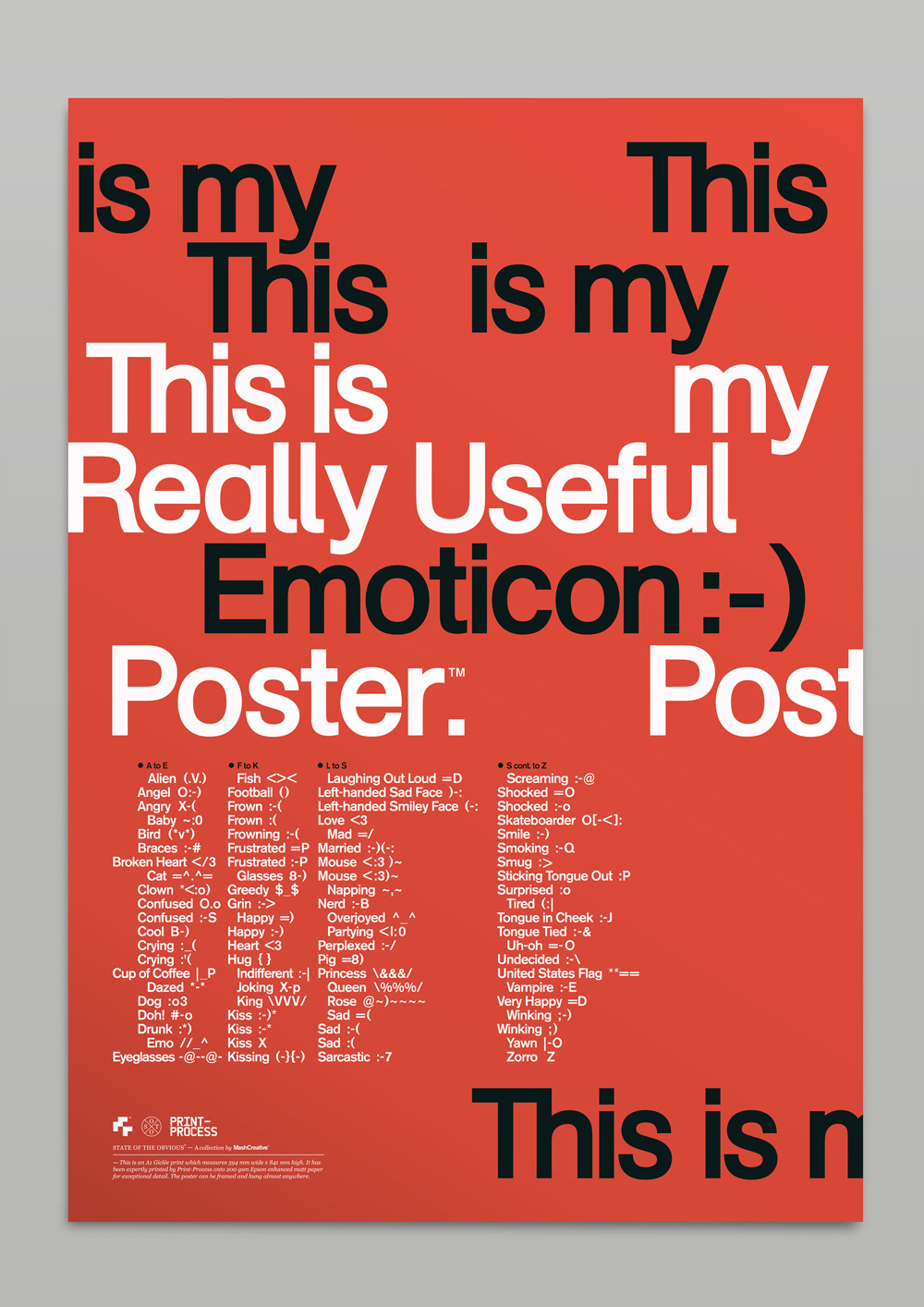 poster Mash Creative State of the obvious SOTO S/O/T/O Print-Process print process