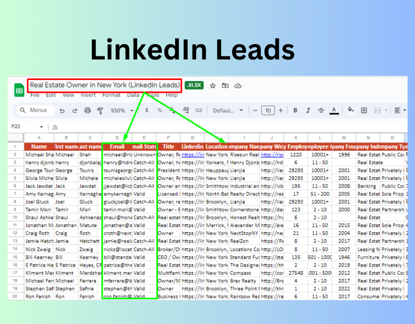 B2B Leads linkedin leads email list building b2b lead generation Data Mining real estate business leads LinkedIn Lead Generation targeted b2b lead