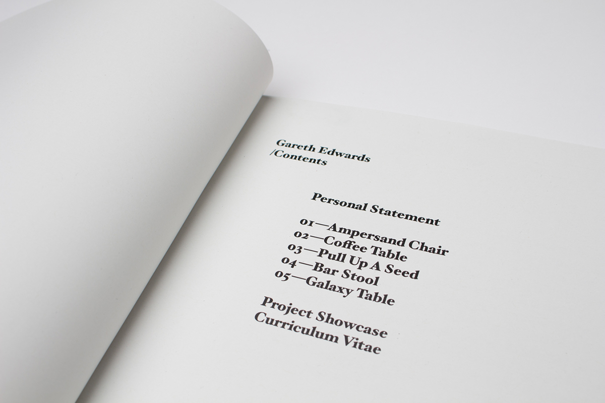 book portfolio furniture folio foil monochrome black and white binding black White format oversized