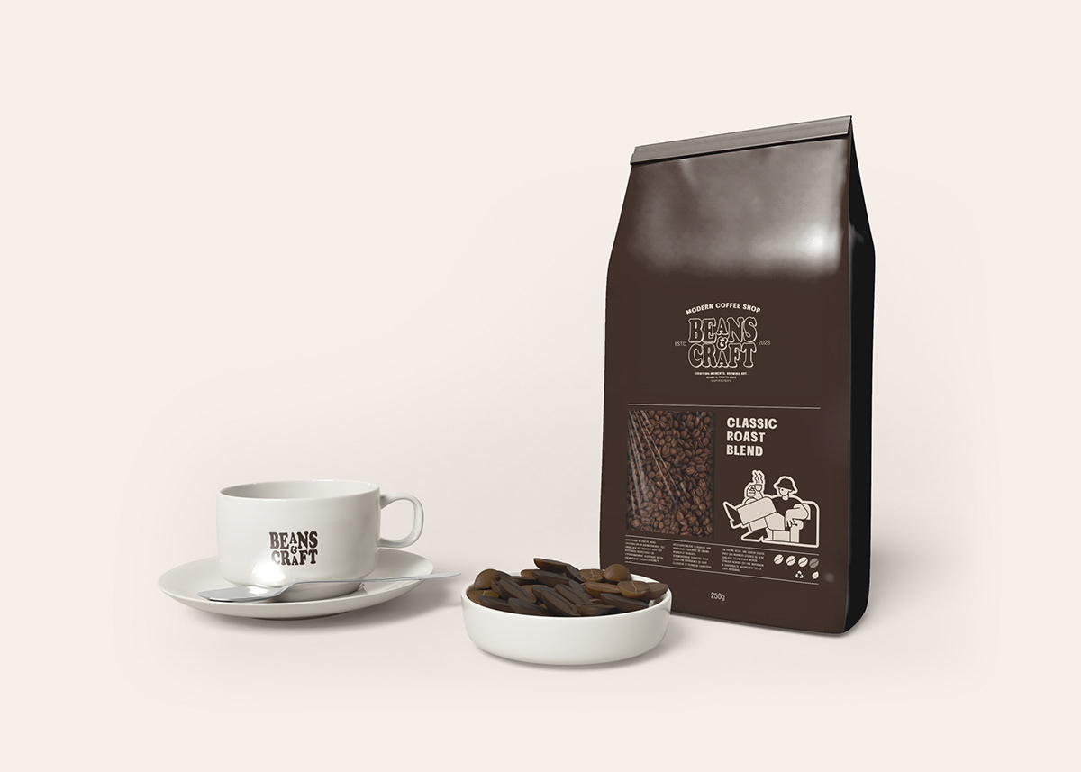 Branding Identity Coffee modern illustrations Logotype packaging design retro-inspired