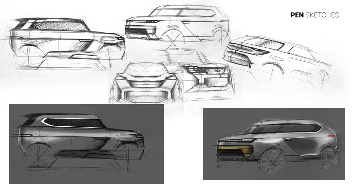 #sketching #Photoshop rendering #automobile designing