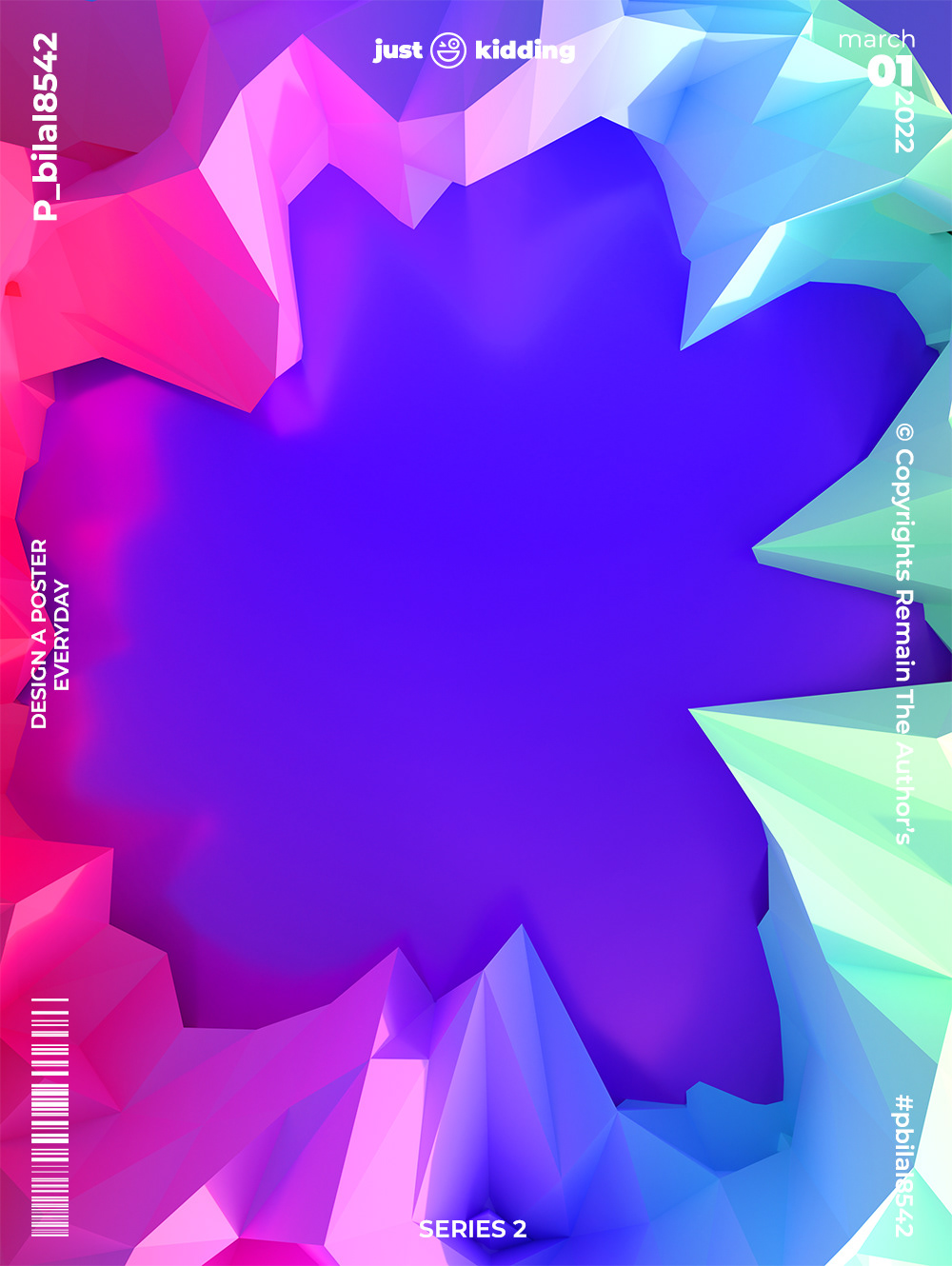 ILLUSTRATION  Pixipact poster 3D branding  gradient futuristic modern abstract brand identity