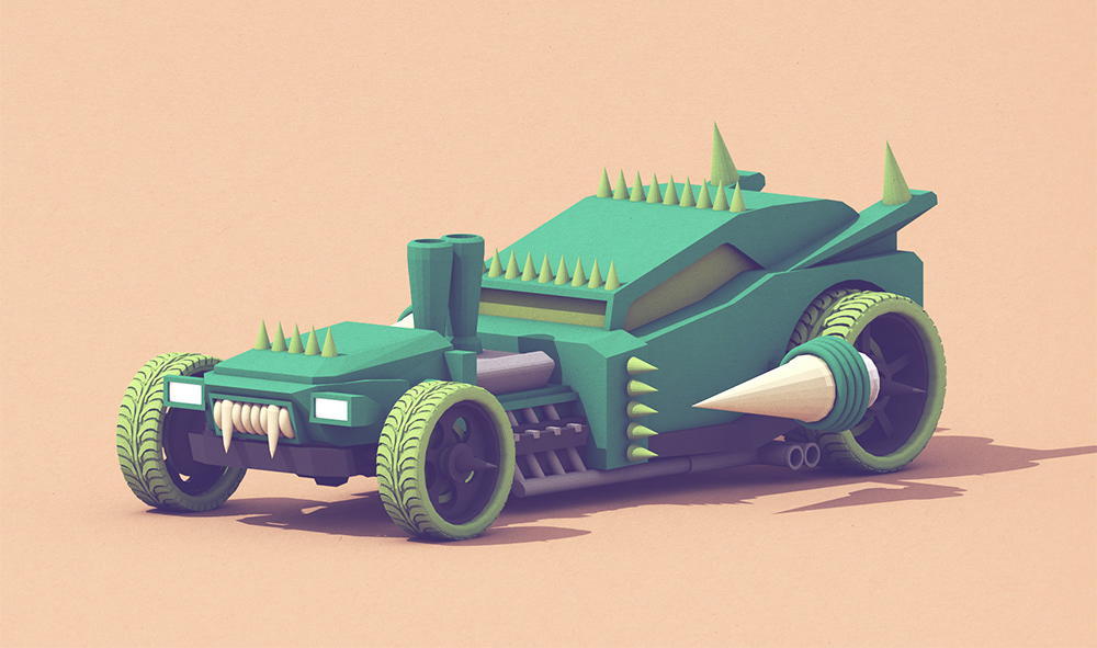 concept art 3D Render c4d racetrack fantasy vehicles model Osmo Landscape