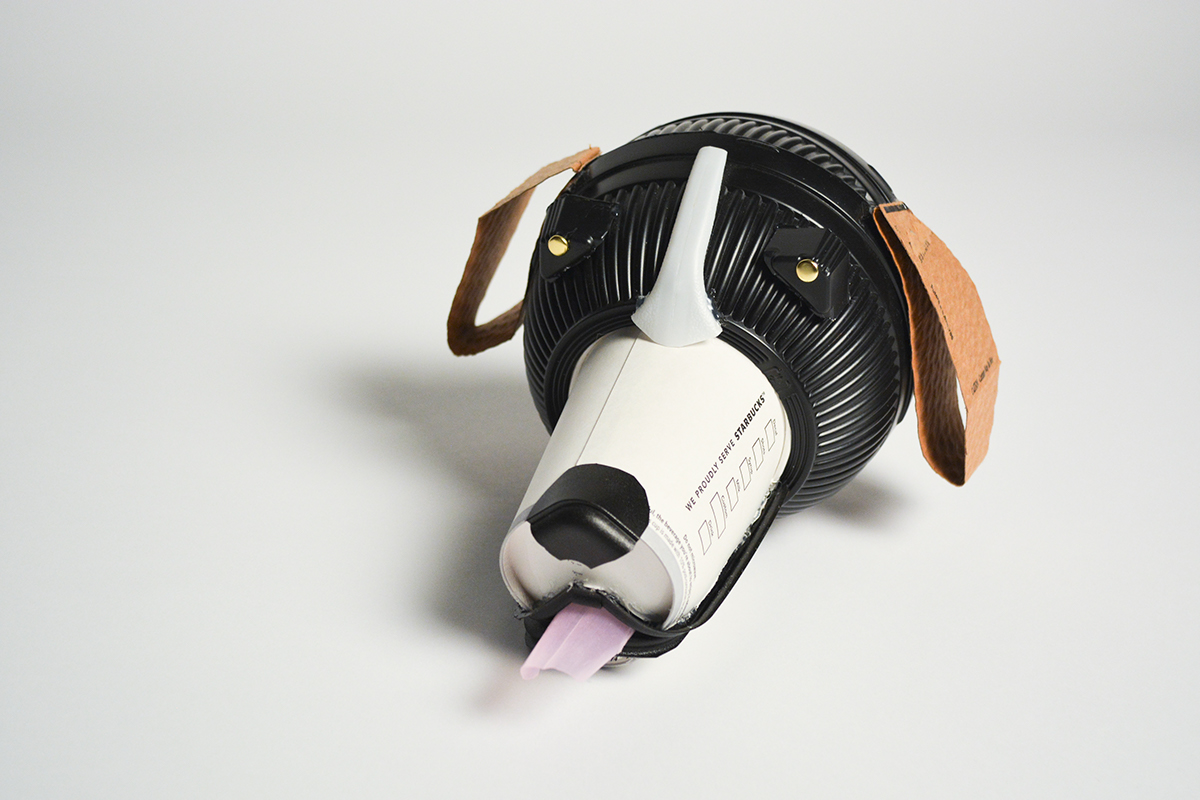 recycled materials recycle plastic trash dog beagle