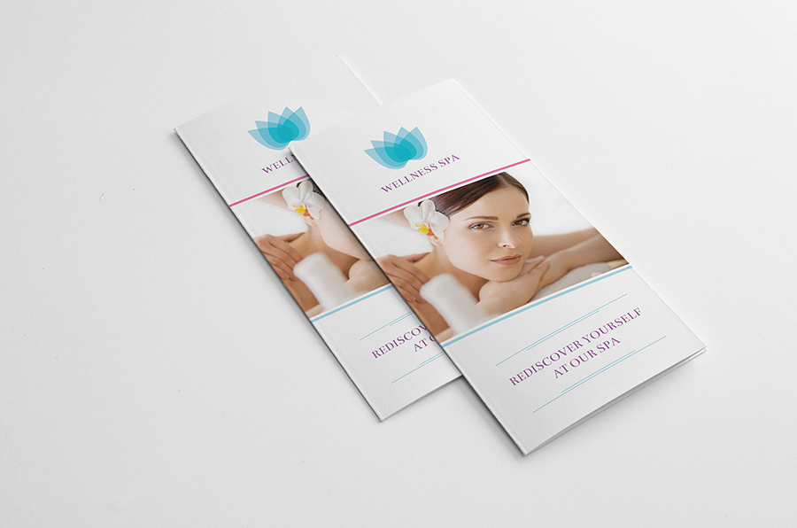 Spa Wellness trifold colorful clean