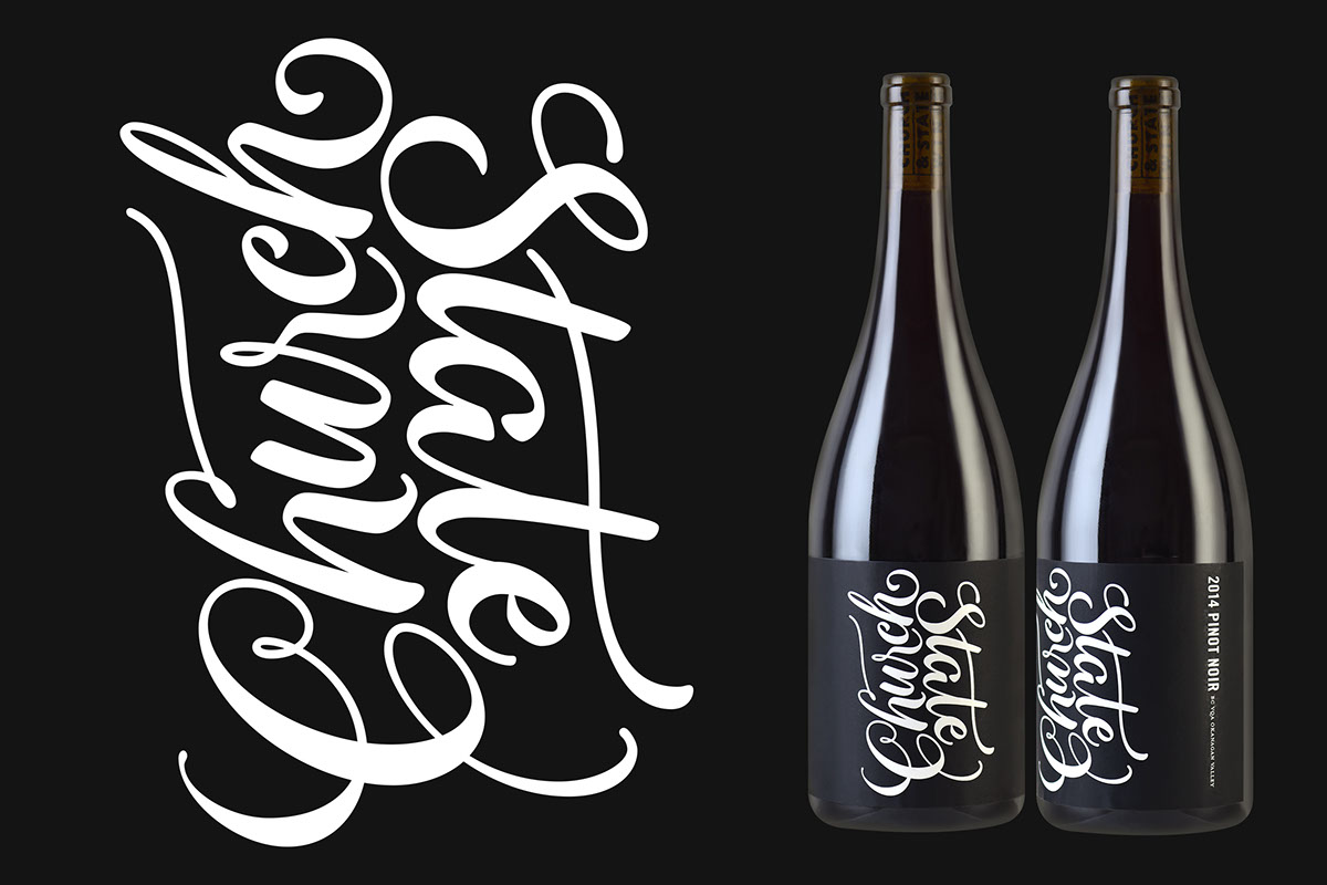 lettering Calligraphy   label design typography   font brand identity package Label bottle wine