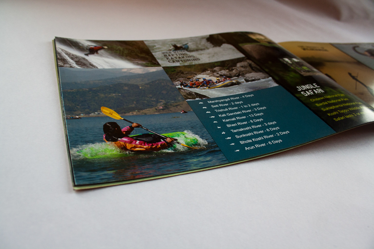 Travel brochure print trekking nepal