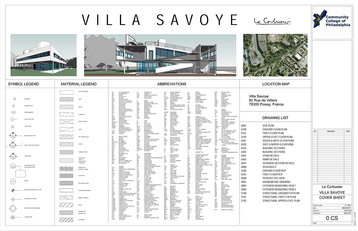 villasavoye Villa Savoye cd Construction Document revit