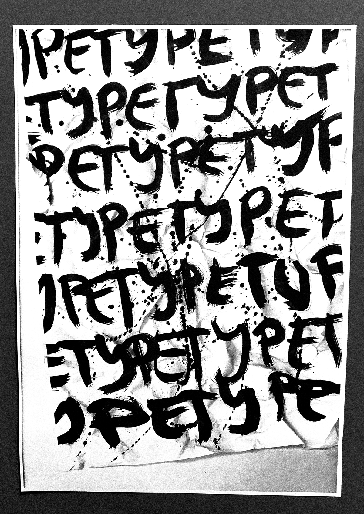 posters poster typography   handmade Painted ink ink poster neon
