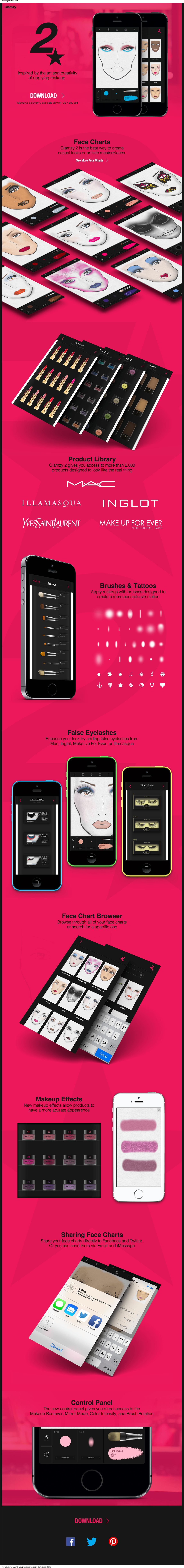 mobile makeup ios app cosmetics Make Up looks Facecharts Face Charts