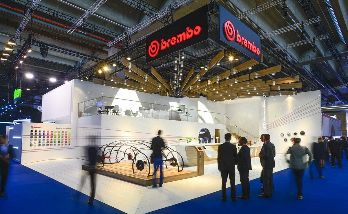 Brembo's booth @ IAA Frankfurt. Projected and built by Monkeydu