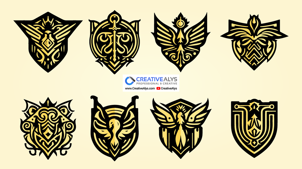 design logo vector Brand Design Crests creative designs heraldry coat of arms crests and emblems vector crests