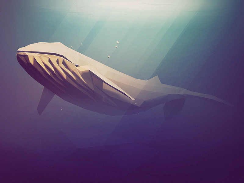 Low Poly animals Buffalo Whale Character