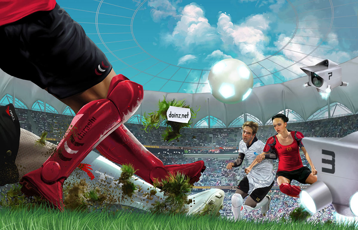 editorial pfizer digital painting future medicine exoscelett Education soccer football infrastructure