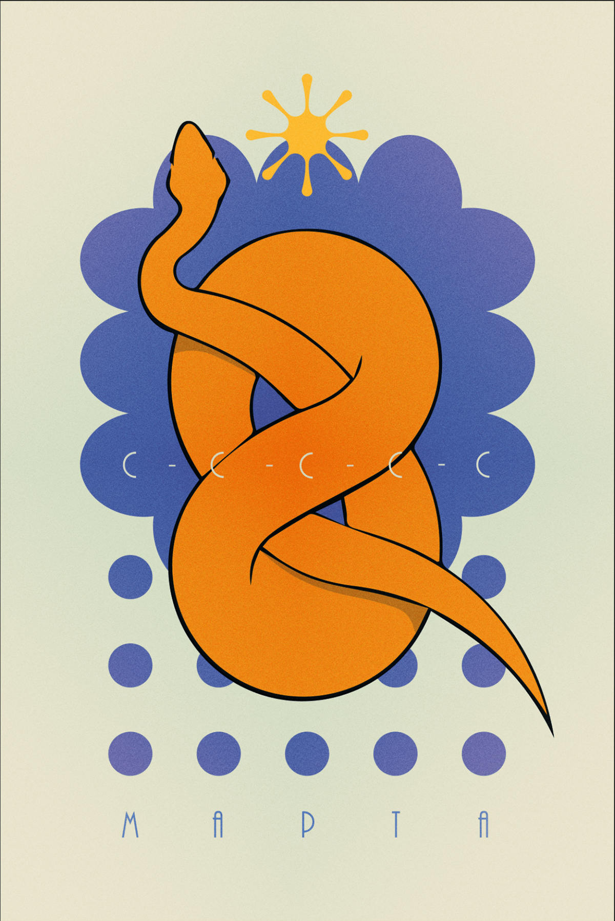 art design Eight postcard snake открытка poster 8 марта 8 march International Women's Day