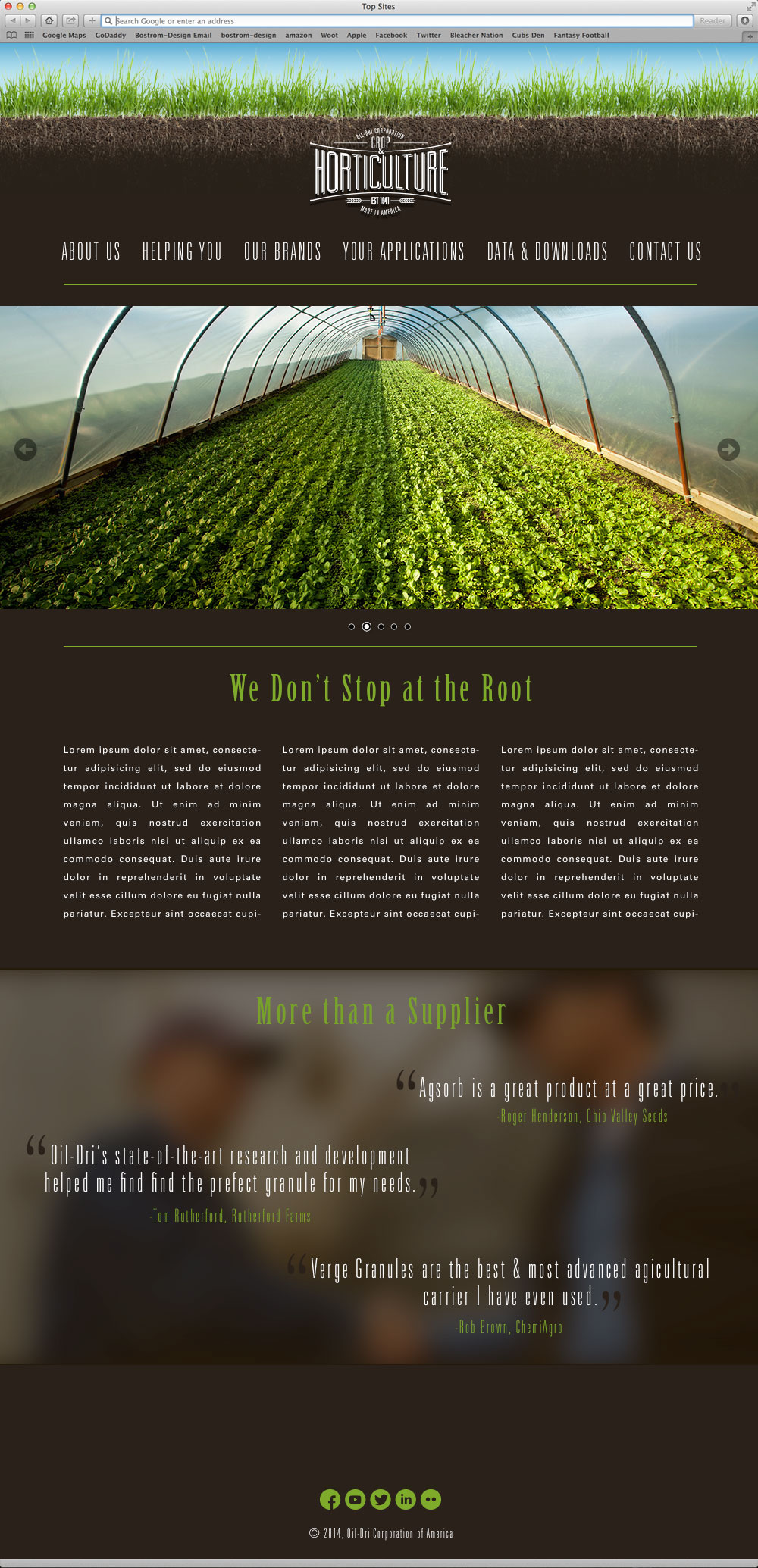 logo Identity work green horticulture growing crops Website