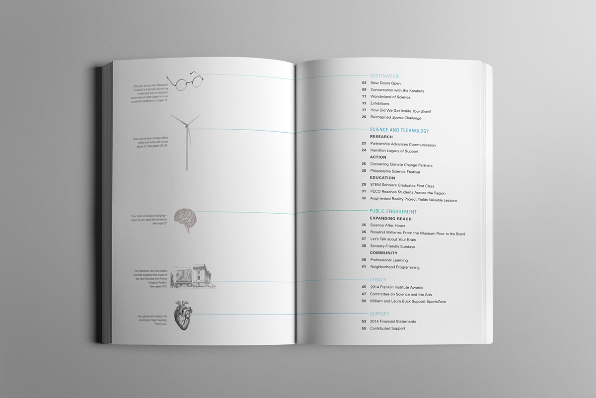 annual report science museum print infographic information design