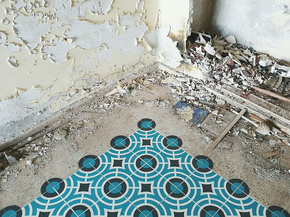 pattern Street Art  abandoned tiles tile addiction hotel FLOOR spray tenerife sea