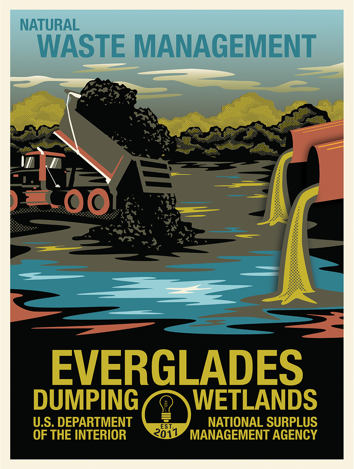 Dystopia digital illustration ILLUSTRATION  Illustrator poster print national parks environment graphic design 