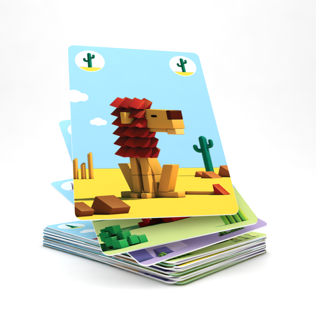 animals boardgame cardgame cubes game lowpoly squirrel voxels