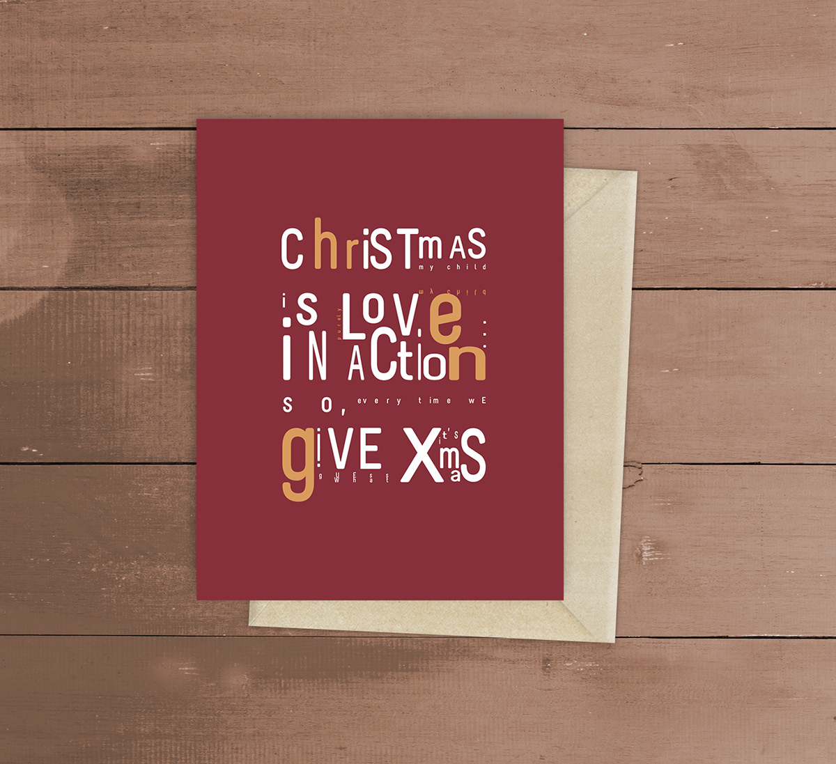 quote Quotes Christmas Nadal natal type font red yellow colors card greeting card holidays design