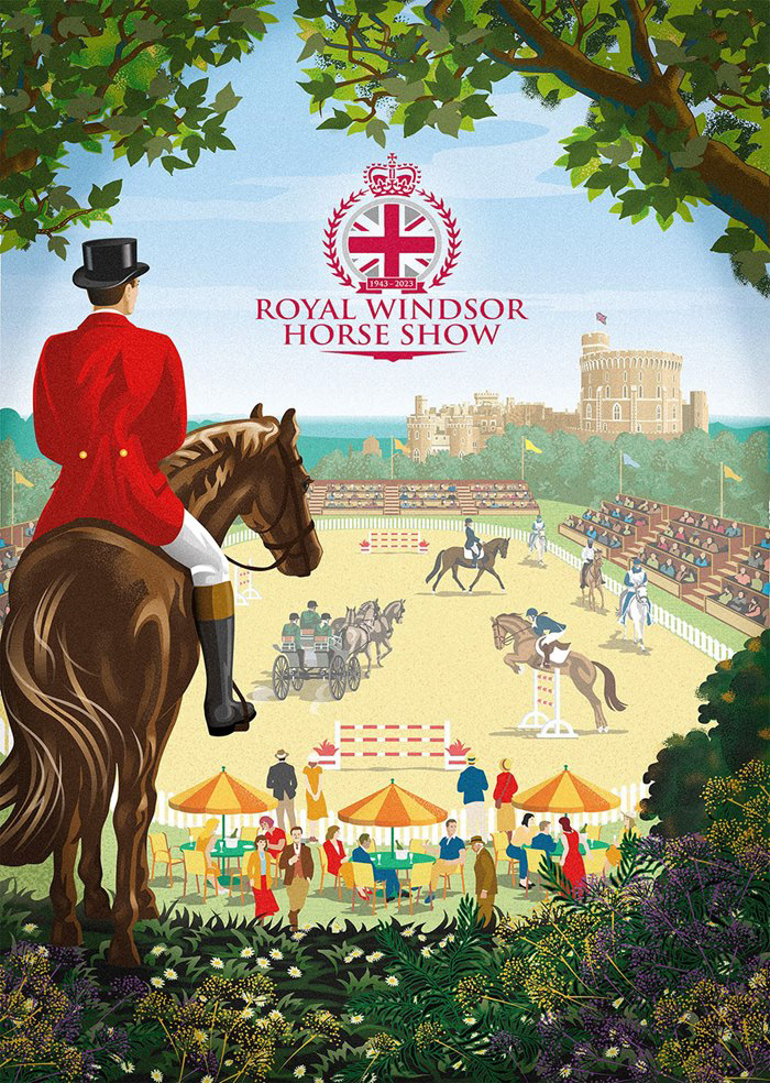 digital Event graphic horses people posters royalty scene sports